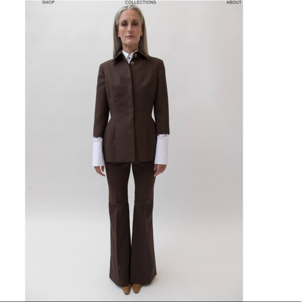 USONIA High Waist Trouser in Oak